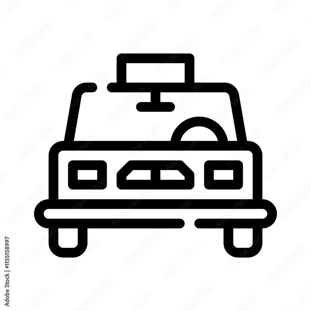 taxi line icon taxi line icon
