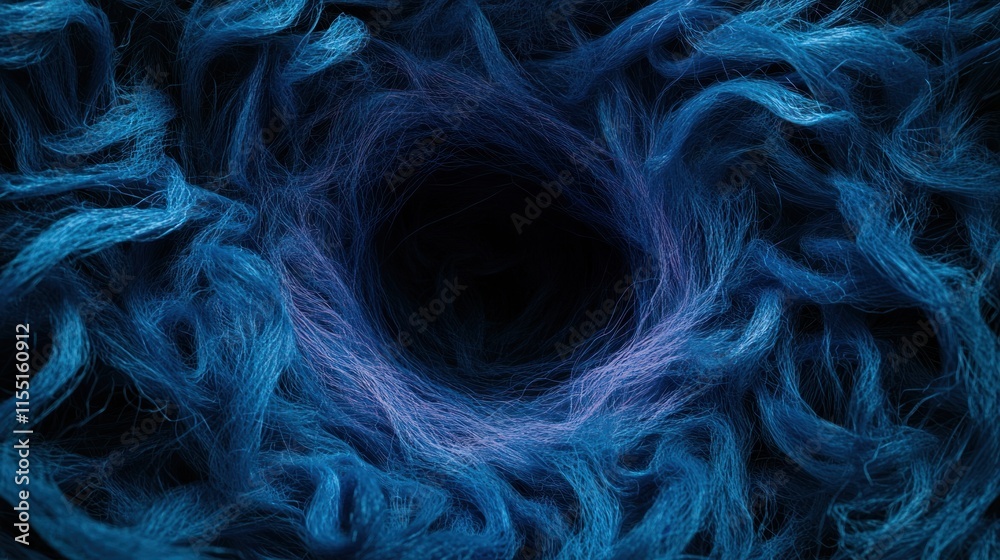 Obraz premium Abstract Blue Vortex: A Digital Exploration of Texture and Depth