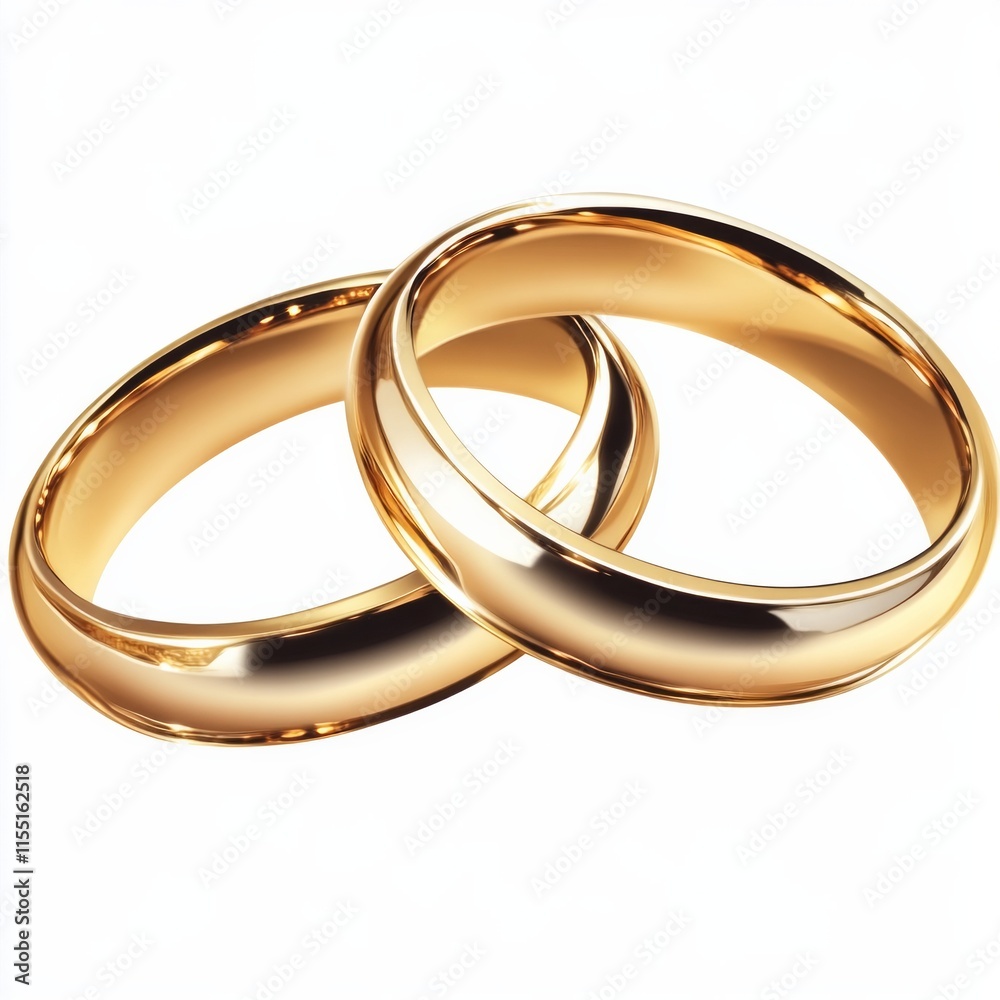 Elegant pair of gold wedding rings symbolizing love and commitment Elegant pair of gold wedding rings symbolizing love and commitment