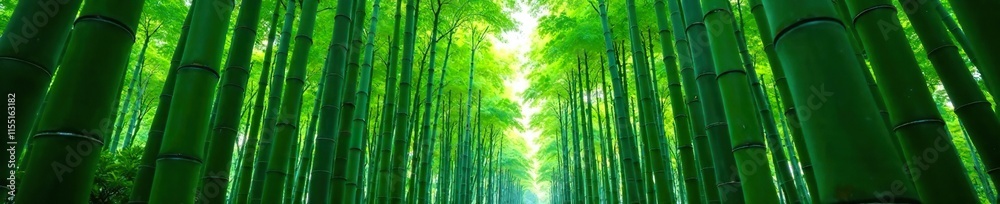 A bamboo forest with towering stalks and lush foliage in Kyoto, nature, kyoto japan A bamboo forest with towering stalks and lush foliage in Kyoto, nature, kyoto japan