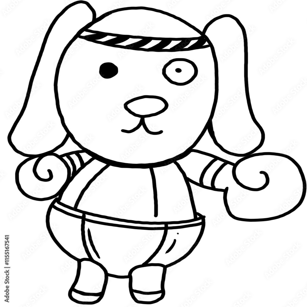 Obraz premium Dog with boxing