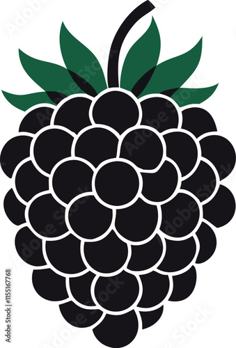Sweet blackberries vector realistic blackberry, bramble, dewberry illustration
