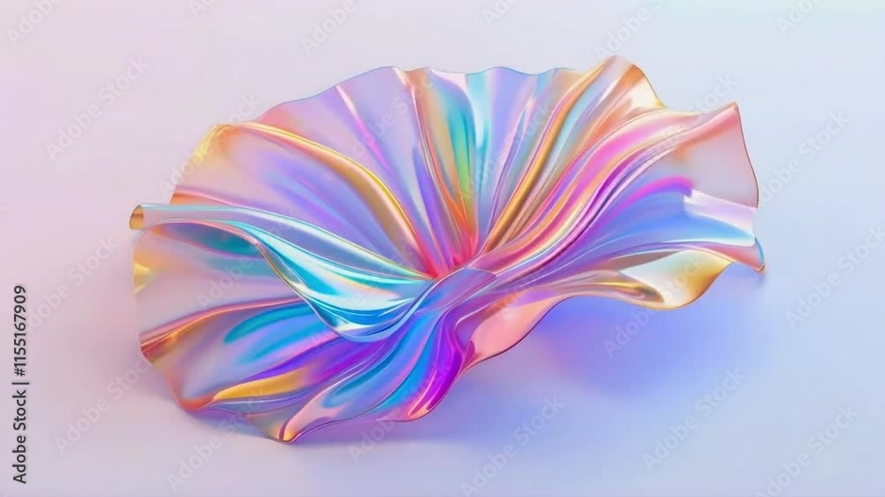 Abstract iridescent fabric folds in pastel colors. Abstract iridescent fabric folds in pastel colors.