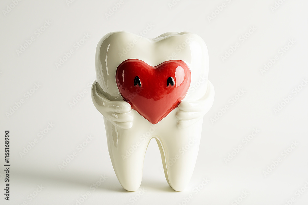 Tooth with a heart inside of it Tooth with a heart inside of it