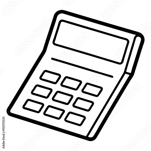 Calculator Line Art Vector Design