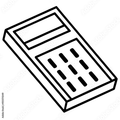 Calculator Line Art Vector Design