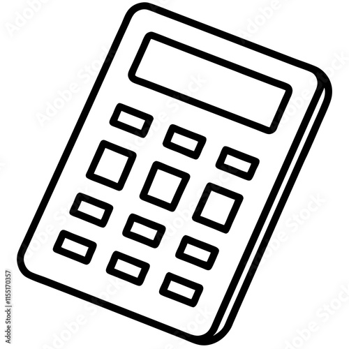 Calculator Line Art Vector Design