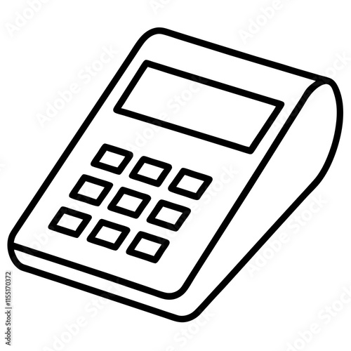 Calculator Line Art Vector Design