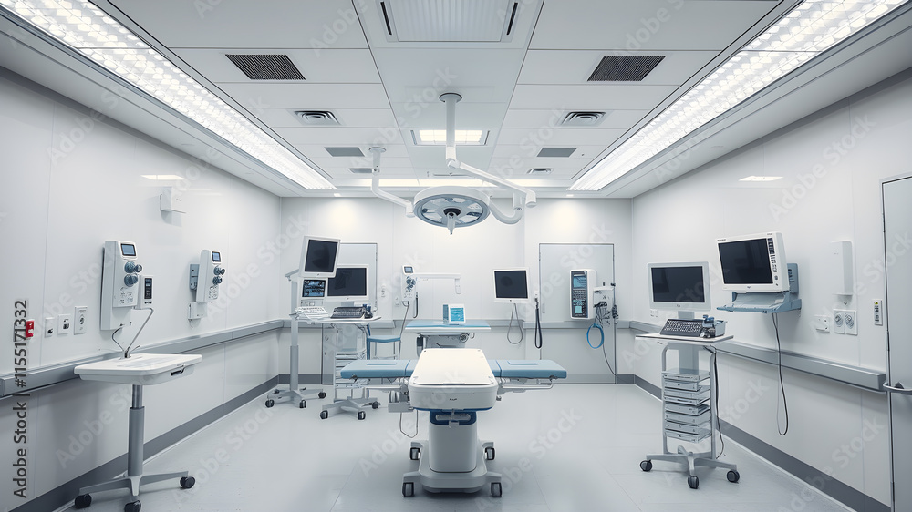 Operating room in hospital. Generative AI Operating room in hospital. Generative AI