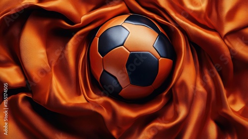  a football club on waving fabric
