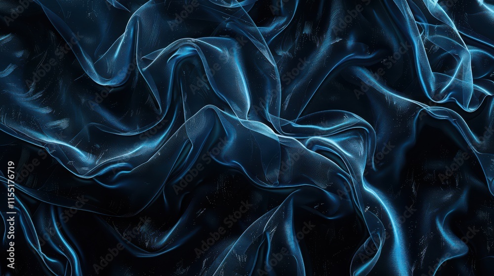 Fototapeta premium Elegant Blue Fabric and Abstract Wave Textures - Vibrant and Sophisticated Designs