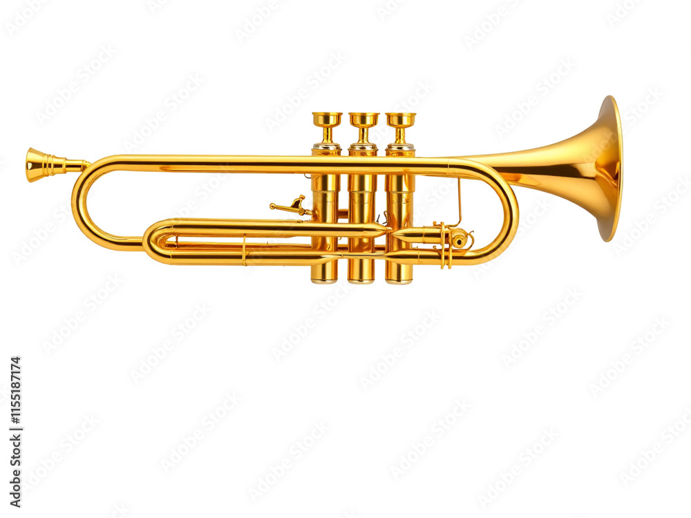 Fototapeta premium trumpet isolated on white background
