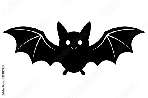  a cute bat silhouette vector illustration