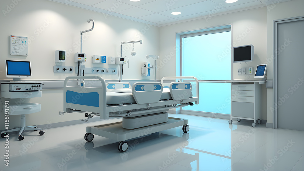Patient operating room. Generative AI Patient operating room. Generative AI