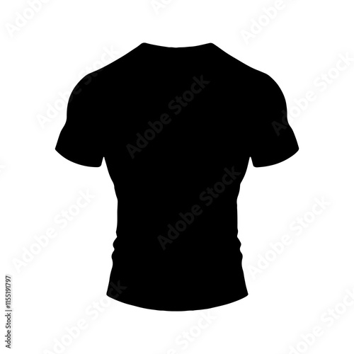 Men tight shirt silhouette vector illustration design on white background.