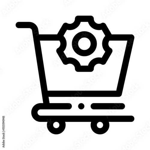 e commerce solutions line icon
