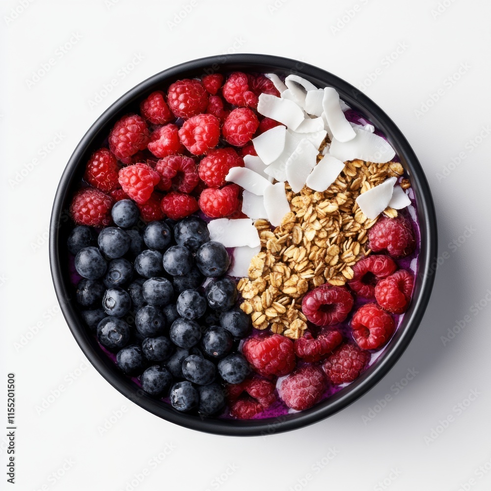 Vibrant smoothie bowl. Featuring assorted fruits and granola Vibrant smoothie bowl. Featuring assorted fruits and granola