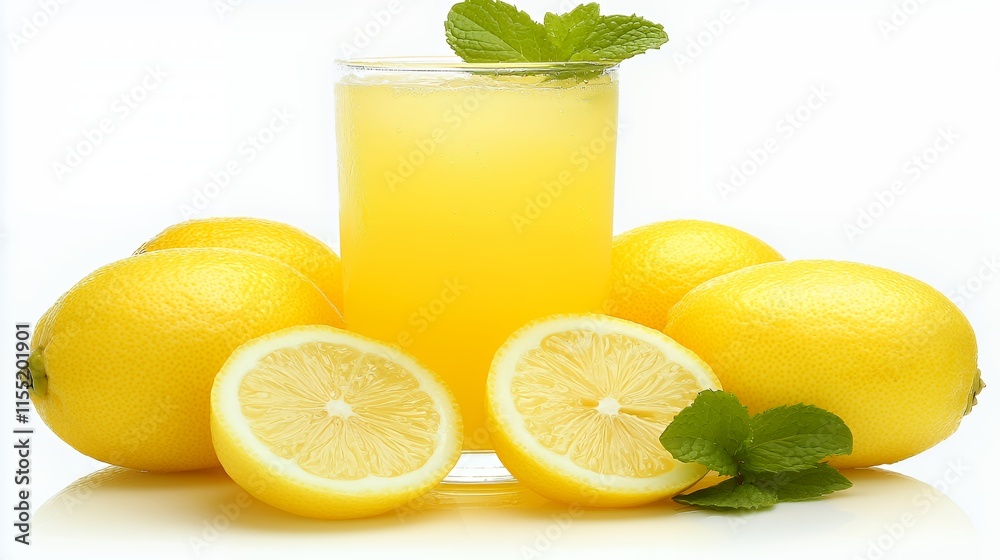 Refreshing Lemonade with Lemons and Mint Refreshing Lemonade with Lemons and Mint