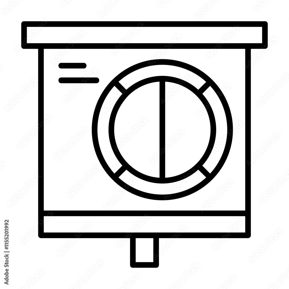 Half Pie Chart Outline Style Icon Half Pie Chart Outline Style Icon