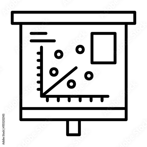 Scatter Plot Outline Style Icon