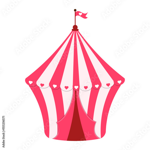 Circus tent with hearts