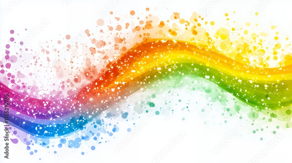 Vibrant Rainbow Wave Abstract Background Vibrant Rainbow Wave Abstract Background