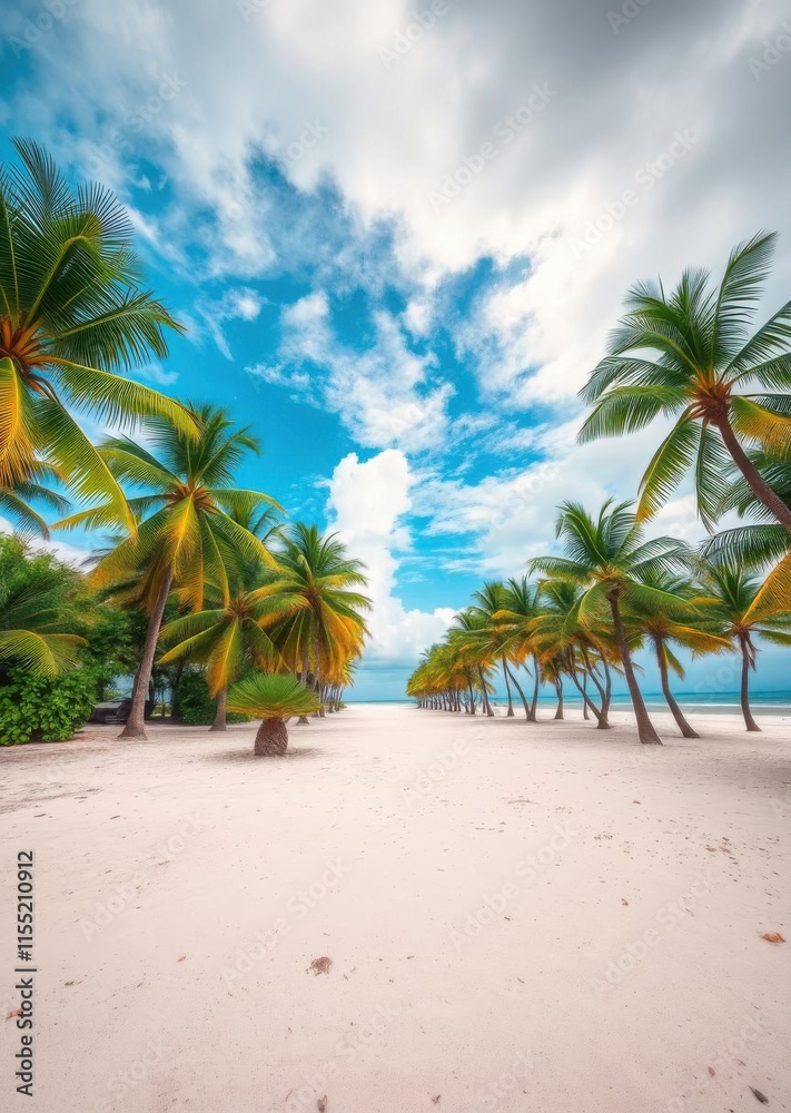 Tropical beach with palm trees beach wallpaper summer wallpaper beach background tropical nature Tropical beach with palm trees beach wallpaper summer wallpaper beach background tropical nature