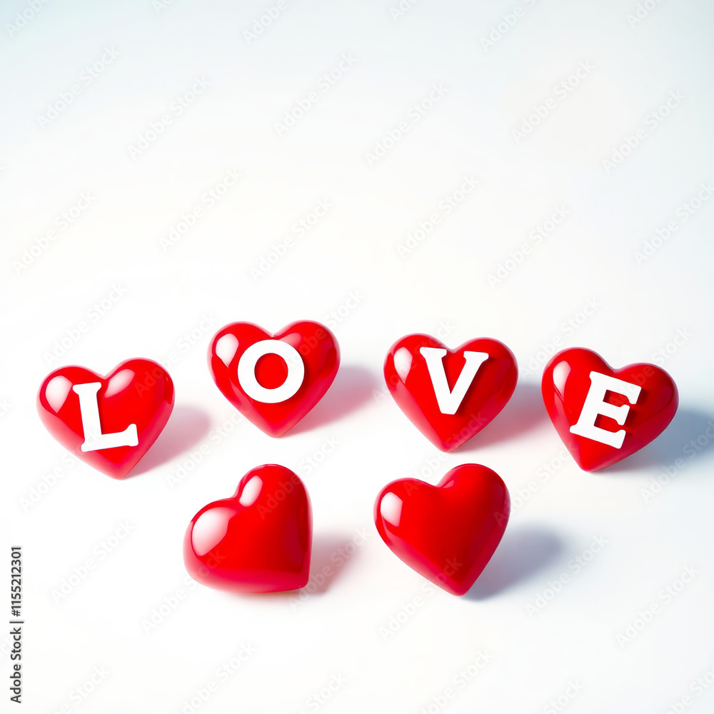 Valentine's Day or love-themed designs. with white background Valentine's Day or love-themed designs. with white background