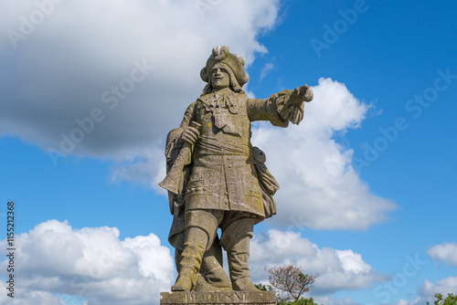 Statue of Abraham Duquesne in Concarneau in France