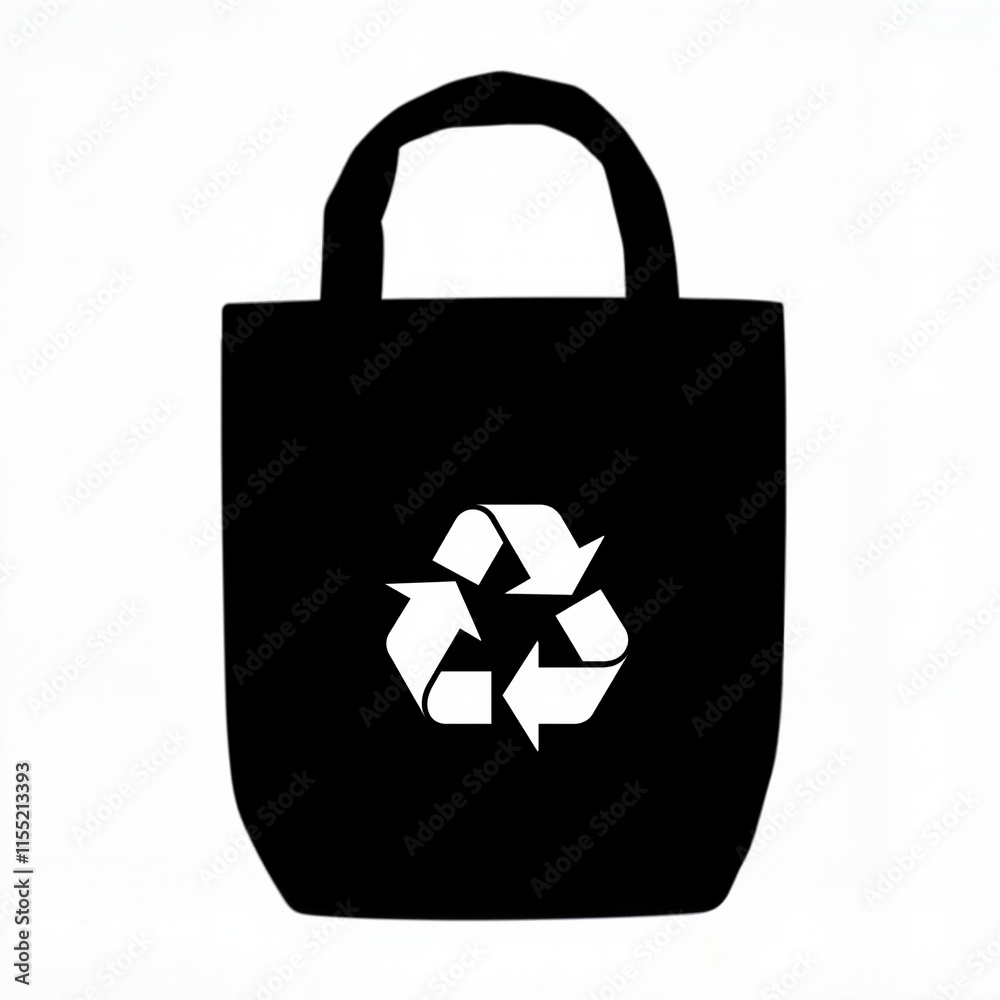 Silhouette of a recycling bag
Silhouette of a recycling bag