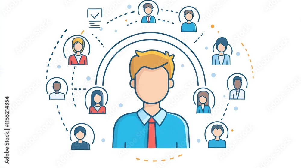 HRM or Human Resource Management, manager icon which is among staff icons for human development recruitment leadership and customer target, resume, interview. generate by AI HRM or Human Resource Management, manager icon which is among staff icons for human development recruitment leadership and customer target, resume, interview. generate by AI