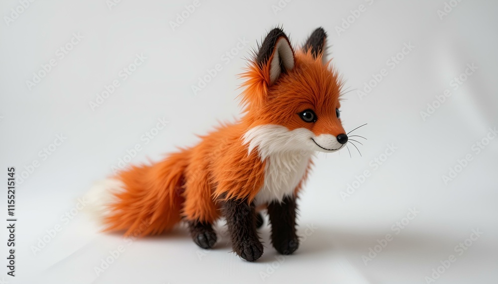 Obraz premium toy fluffy red fox