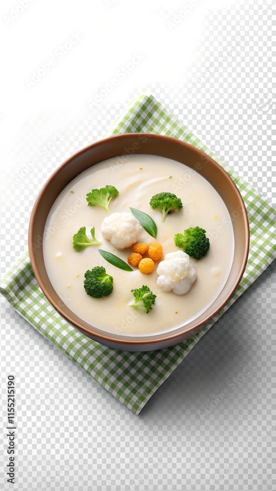 Cauliflower soup on transparent background Cauliflower soup on transparent background