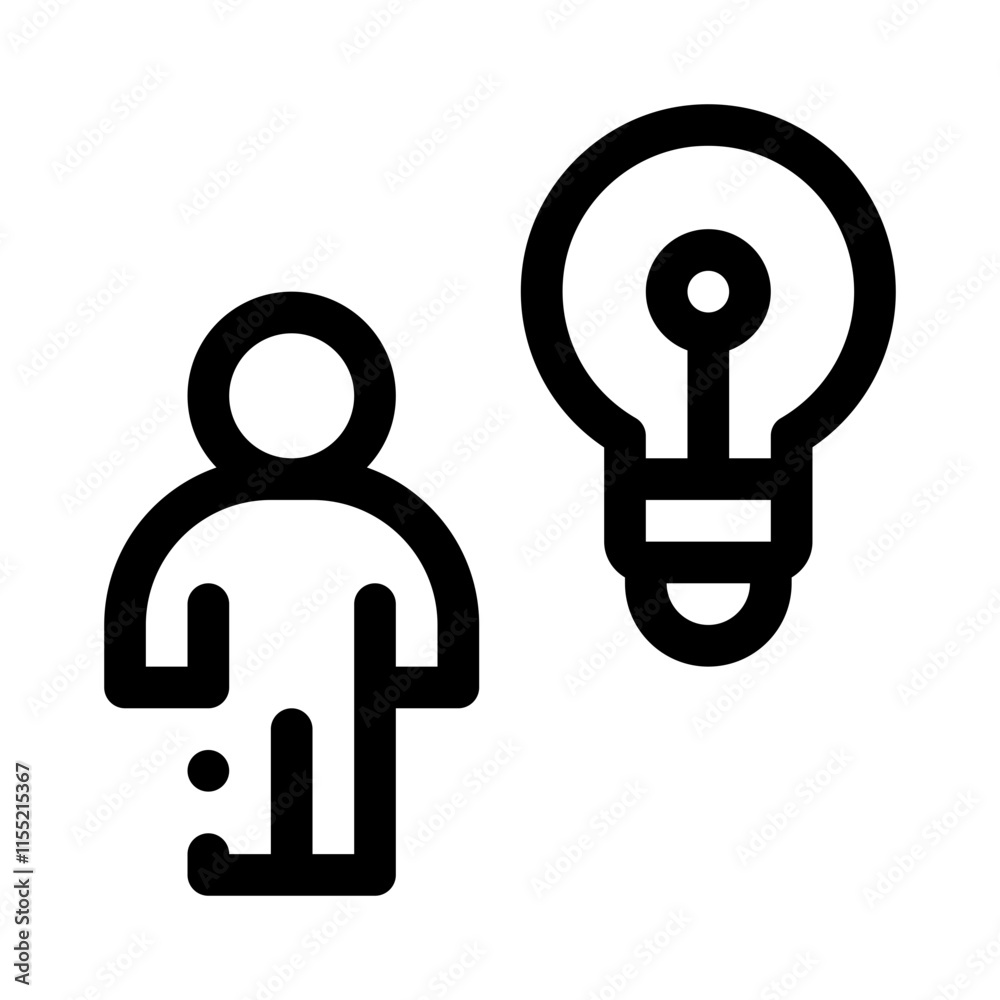 skill building line icon skill building line icon