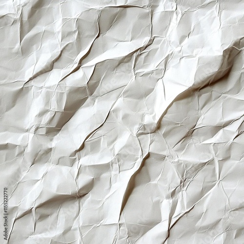 wrinkled white paper with a single piece of paper sticking out of it photo