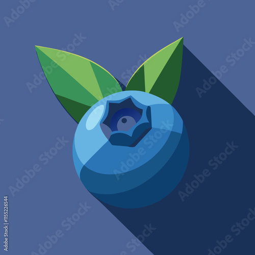 blueberry fruit cute repeat in square background, illustration fruit