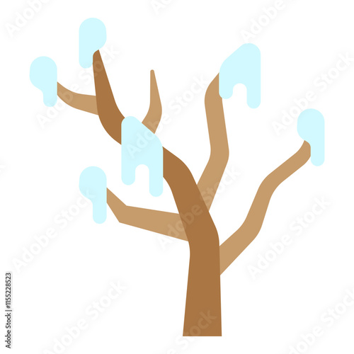 Illustration of Dead Tree Flat Icon Design