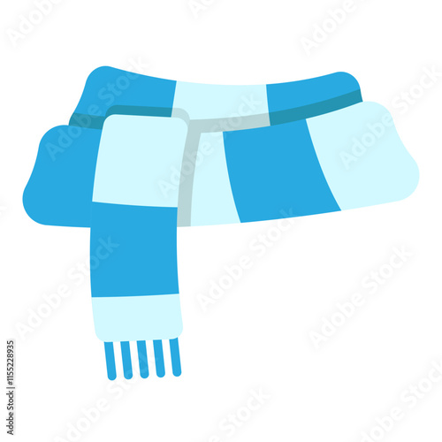 Illustration of Scarf Flat Icon Design