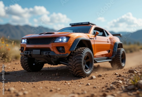 Orange Off-Road Vehicle Adventure