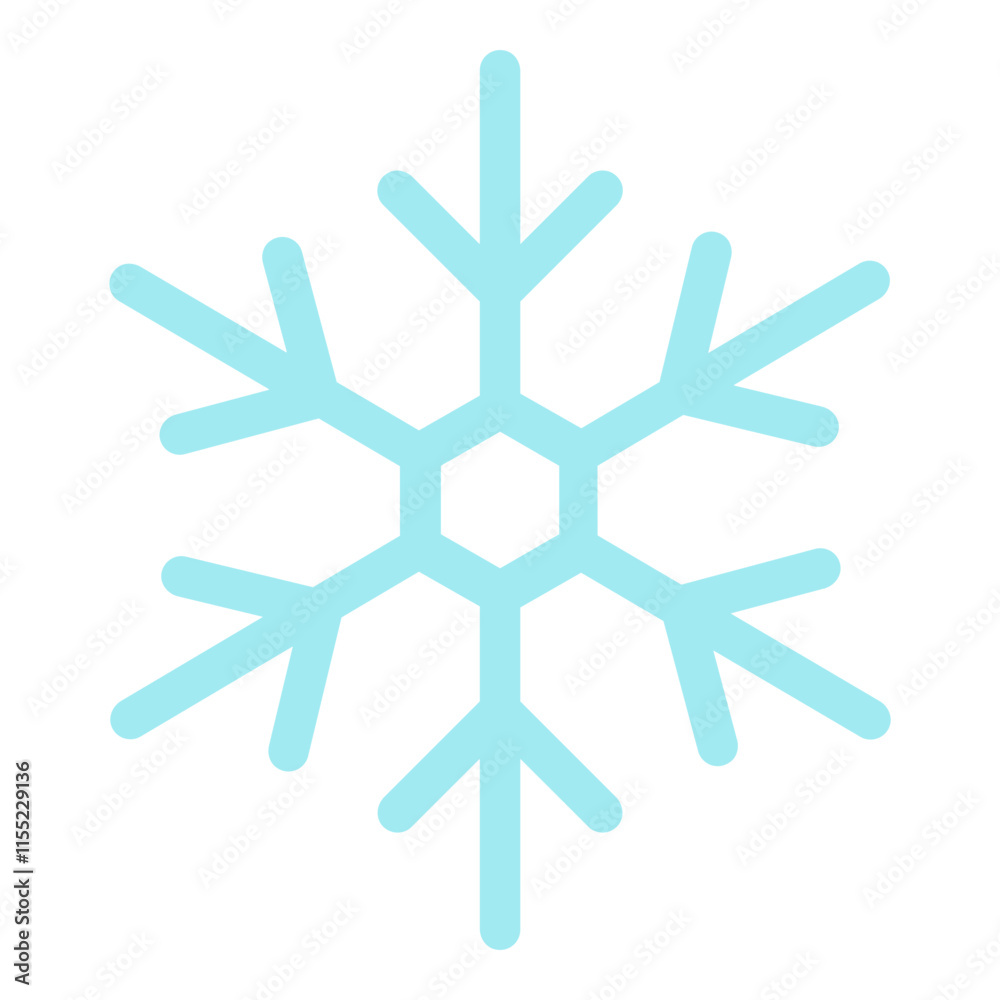Illustration of Snow Flake Flat Icon Design Illustration of Snow Flake Flat Icon Design