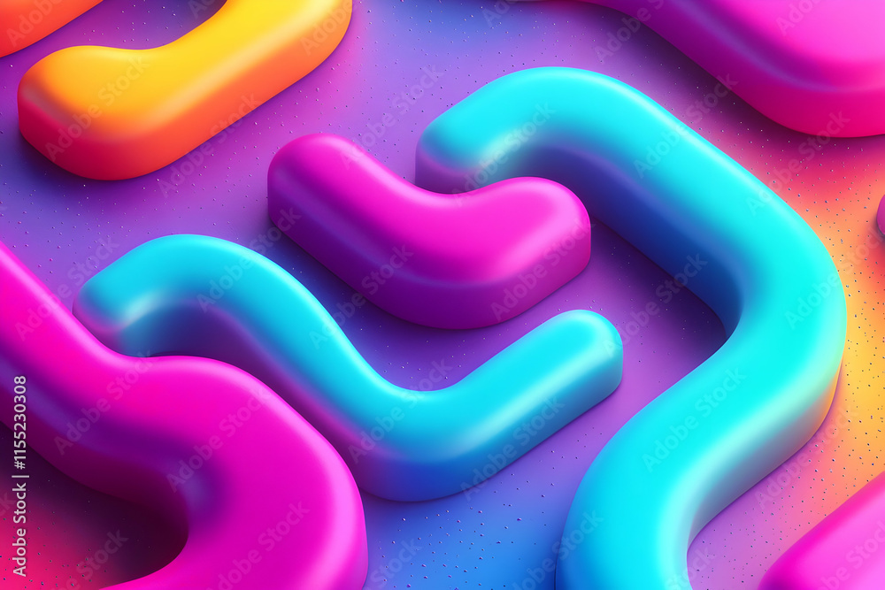 Vibrant 3D Abstract Background Vibrant 3D Abstract Background