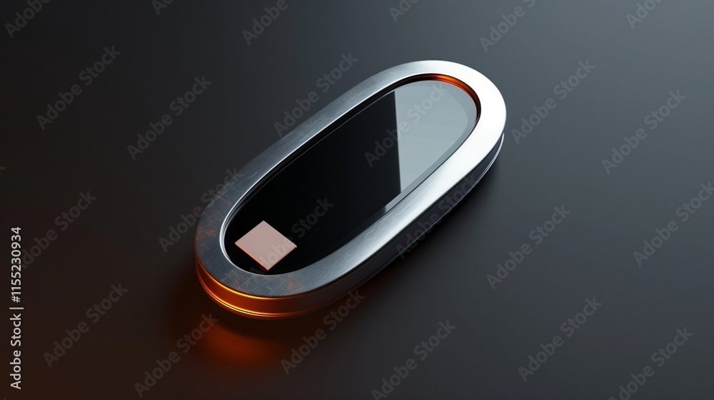 A glucometer with a test strip inserted, isolated on a studio background. A glucometer with a test strip inserted, isolated on a studio background.