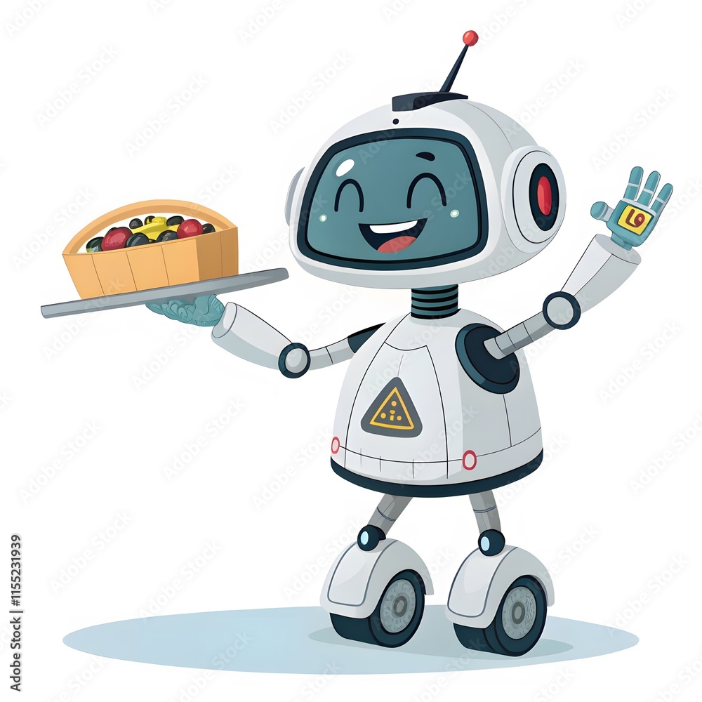 Fototapeta premium A Friendly Robot with a Futuristic Aesthetic