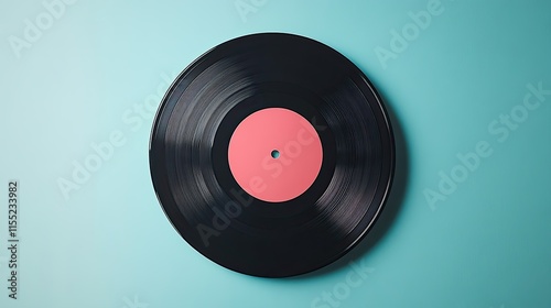 Product Flatlay Vinyl Record Mockup With Generative AI