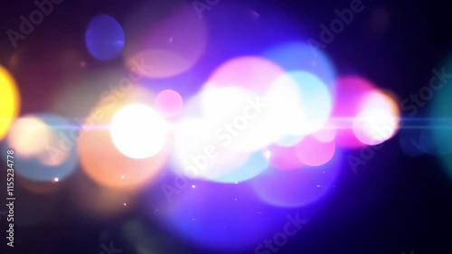 Optical Glow with Intense Lens Flare and Colorful Bokeh Overlays for Seamless Transitions