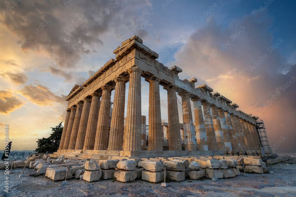 Obraz premium The Acropolis Hill view in Athens