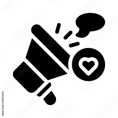 megaphone glyph icon