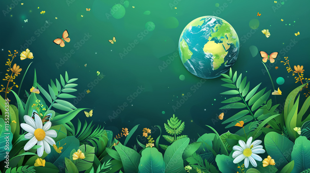 Planet earth greenery around environment protection concept Planet earth greenery around environment protection concept
