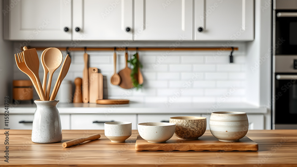 Scandinavian kitchen background. Generative A;I Scandinavian kitchen background. Generative A;I