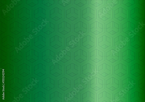 Fondo de degradado lineal verde con motivo geométrico y de lineas 